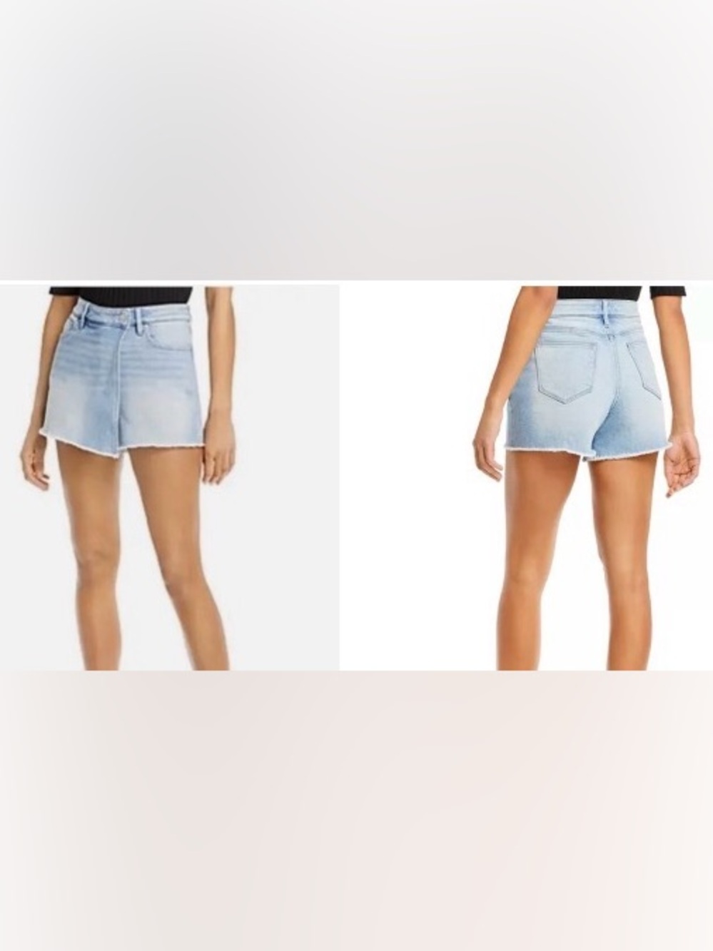 Aqua Denim Mini Skort Light Wash Faux Wrap Shorts Size 26